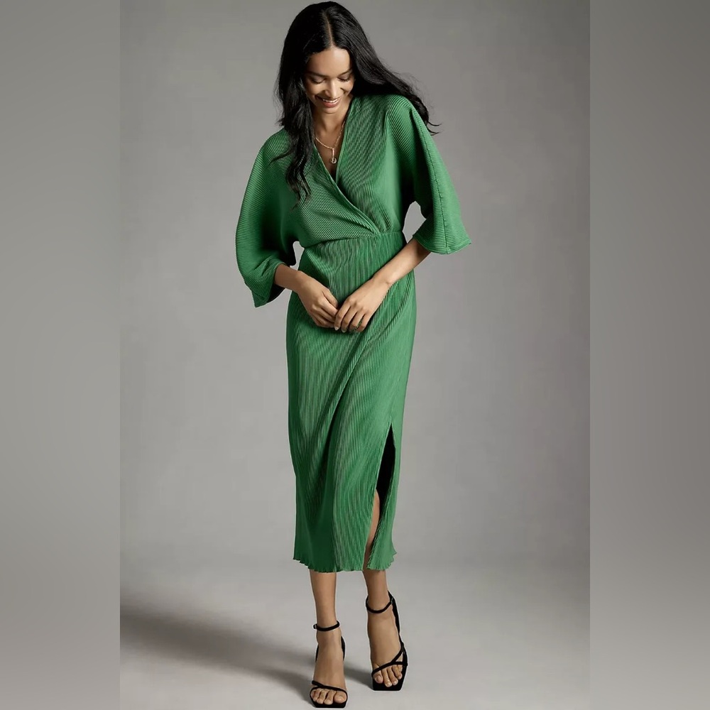 Anthropologie green dress